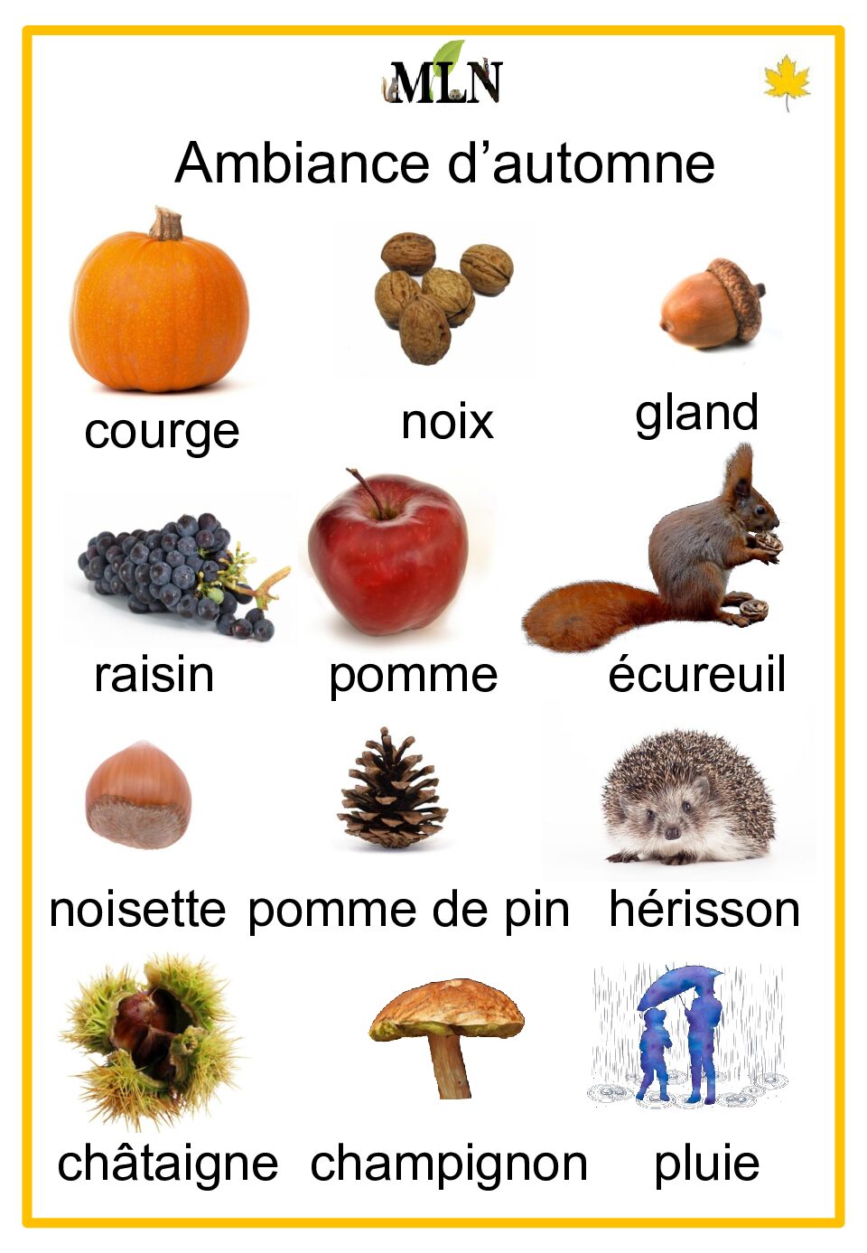 Affiche ambiance automne - Script