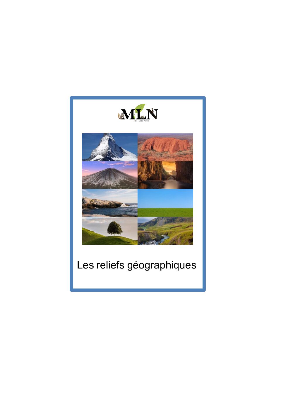 Les reliefs géographiques script