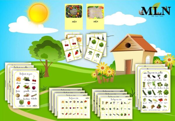 Dossier Légumes et fruits d'été cursif