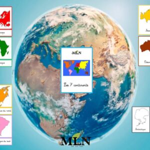 Les 7 continents cursif