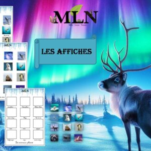 Les affiches les animaux polaires cursif