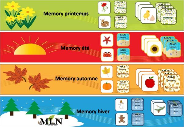 Jeu de memory des 4 saisons