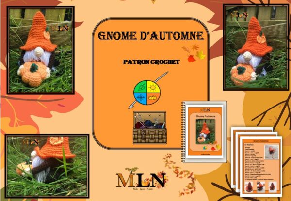 Patron crochet gnome d'automne MLN